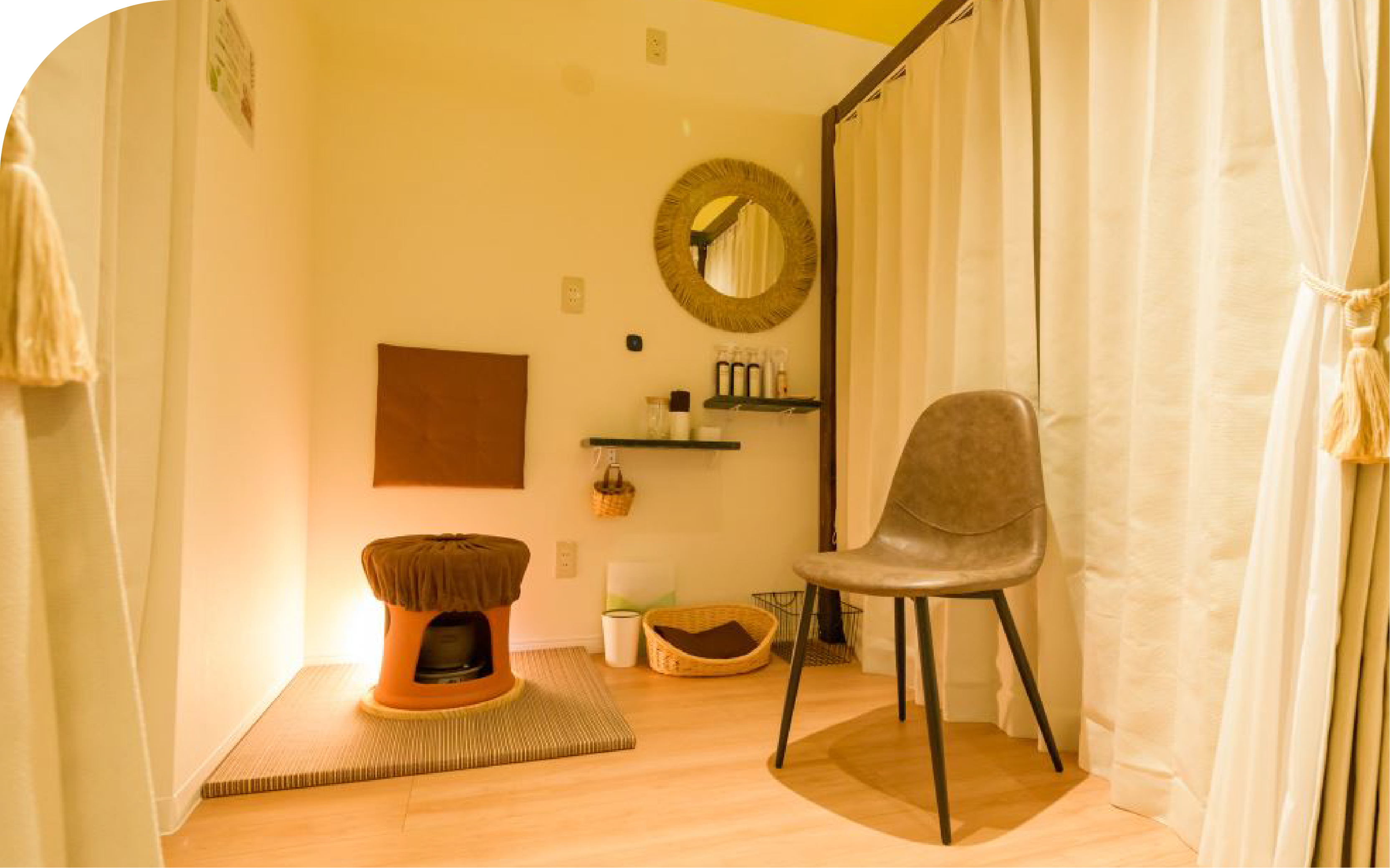 こだわりの施術室の写真